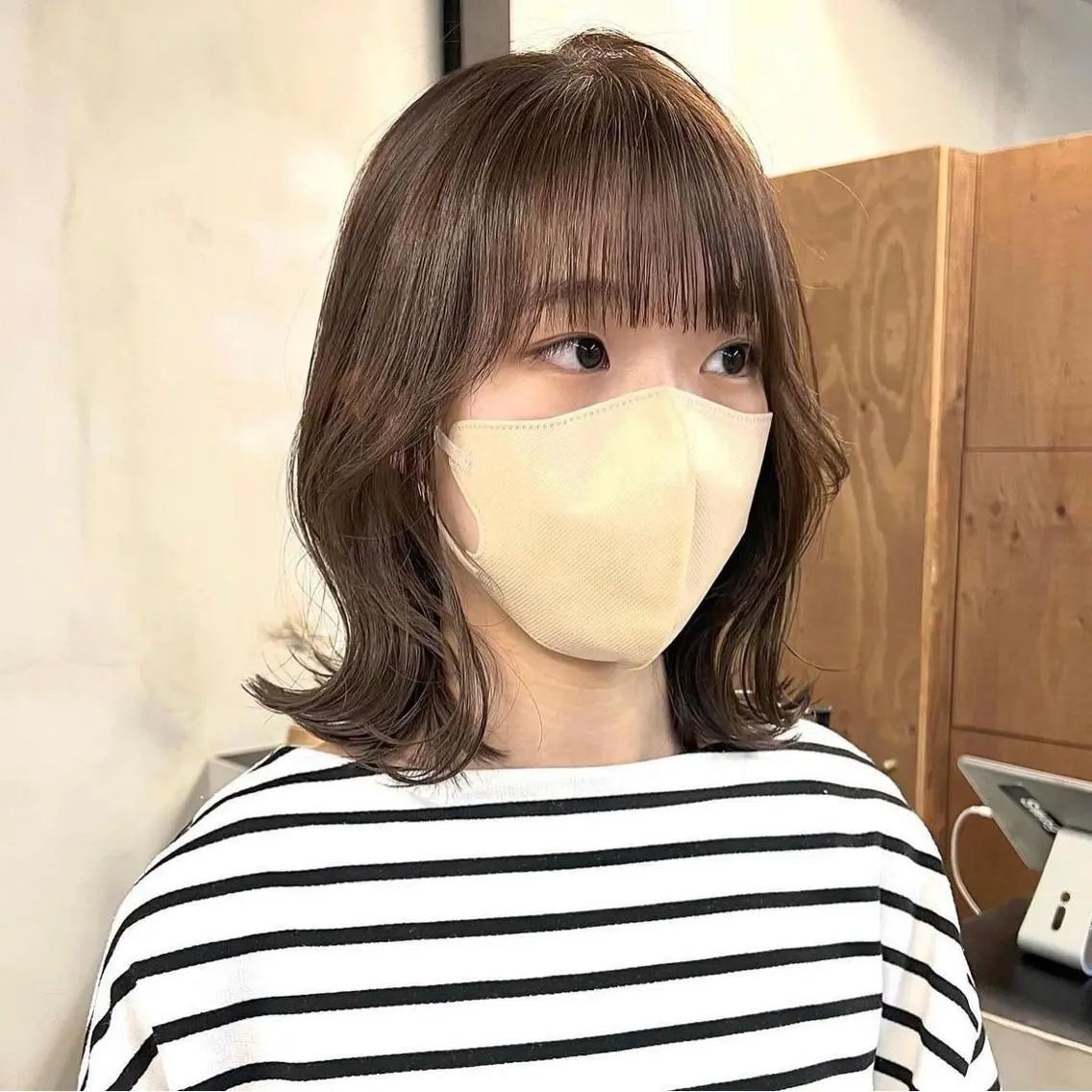 ミディアム カラー パーマ ヘアアレンジ メンズ キッズ ネイル マツエク・マツパ アイブロウ カット ヘアカラー トリートメント 前川 朋香のヘアスタイル