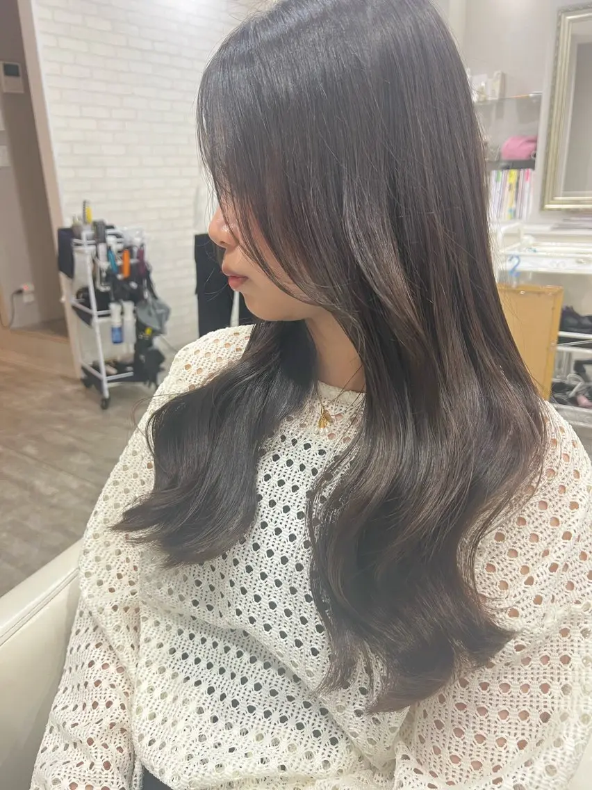 ロング 髪質改善 髪質改善カラーのヘアスタイル
