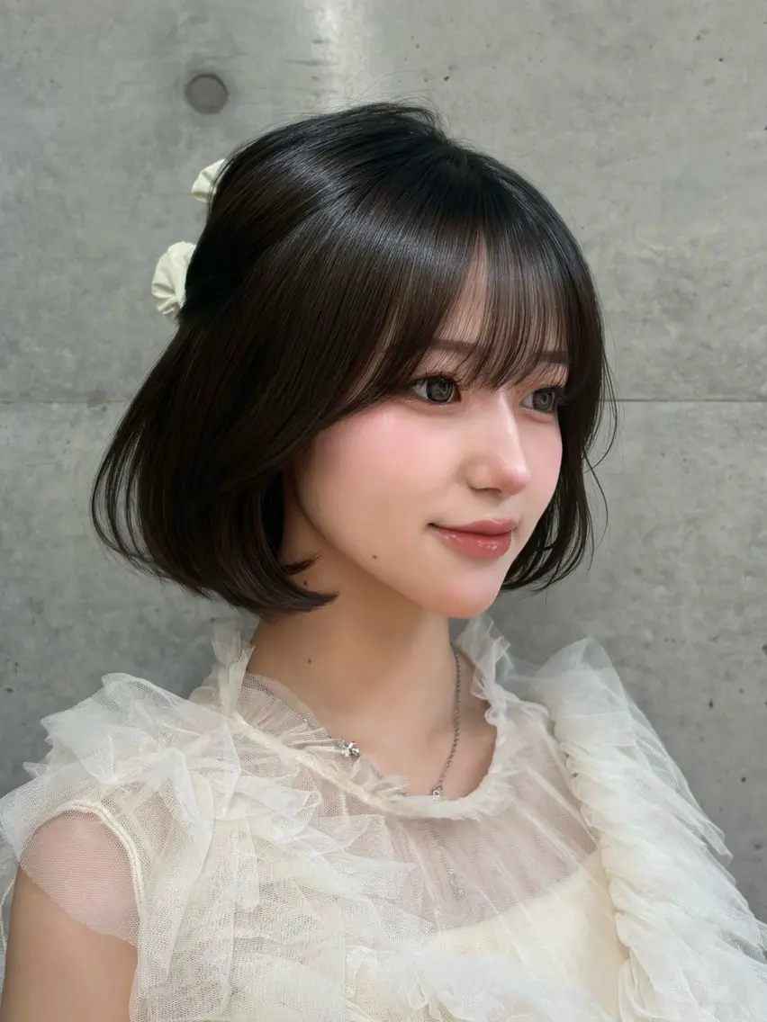 ショート ヘアアレンジ toco.⋆𝜗𝜚 /  天神美容師のヘアスタイル