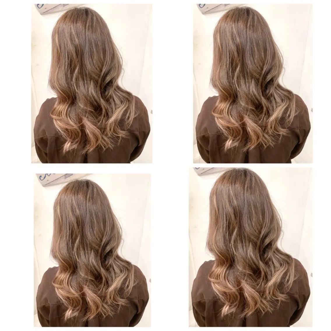 ロング カラー アッシュ バレイヤージュ ブリーチ デザインカラー グレージュ カット ヘアカラー トリートメント 京都大人女性ショート 徒歩1分/秋山のヘアスタイル
