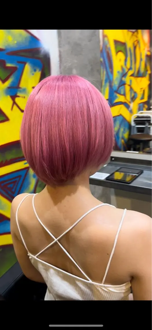 カラー ダブルカラー ピンクカラー 🌀メンズパーマ🌀 小林裕花のヘアスタイル