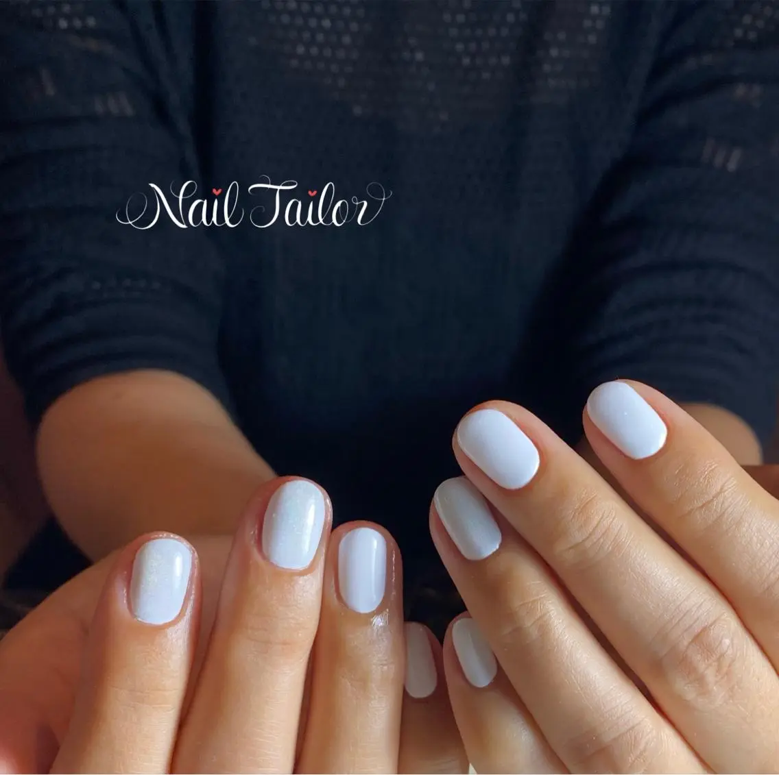 ネイル アートネイル ワンカラーネイル シンプルネイル ホワイト ハンドネイル NailTailor ネイルテイラーのネイルデザイン