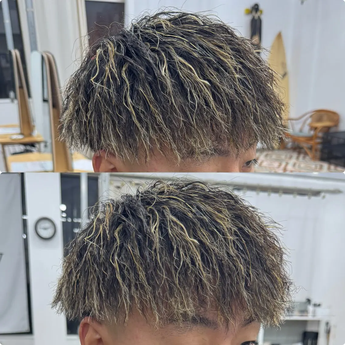 ショート カラー パーマ メンズ カット ヘアカラー パーマ メンズ特化サロン ユウヘイのヘアスタイル