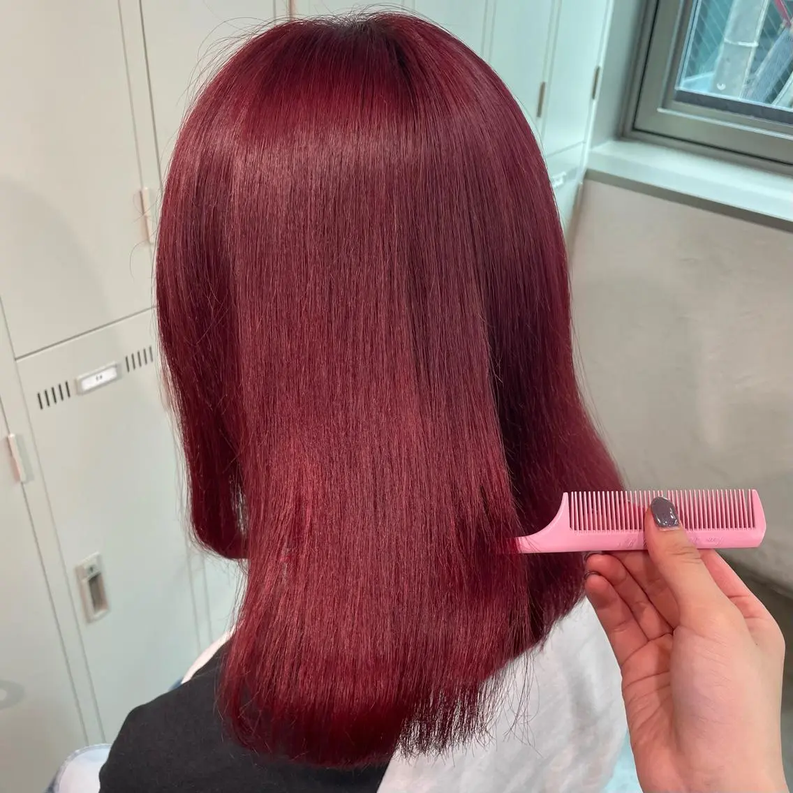 セミロング カラー 表参道♡暗髪♡ 艶カラー♡アユミのヘアスタイル