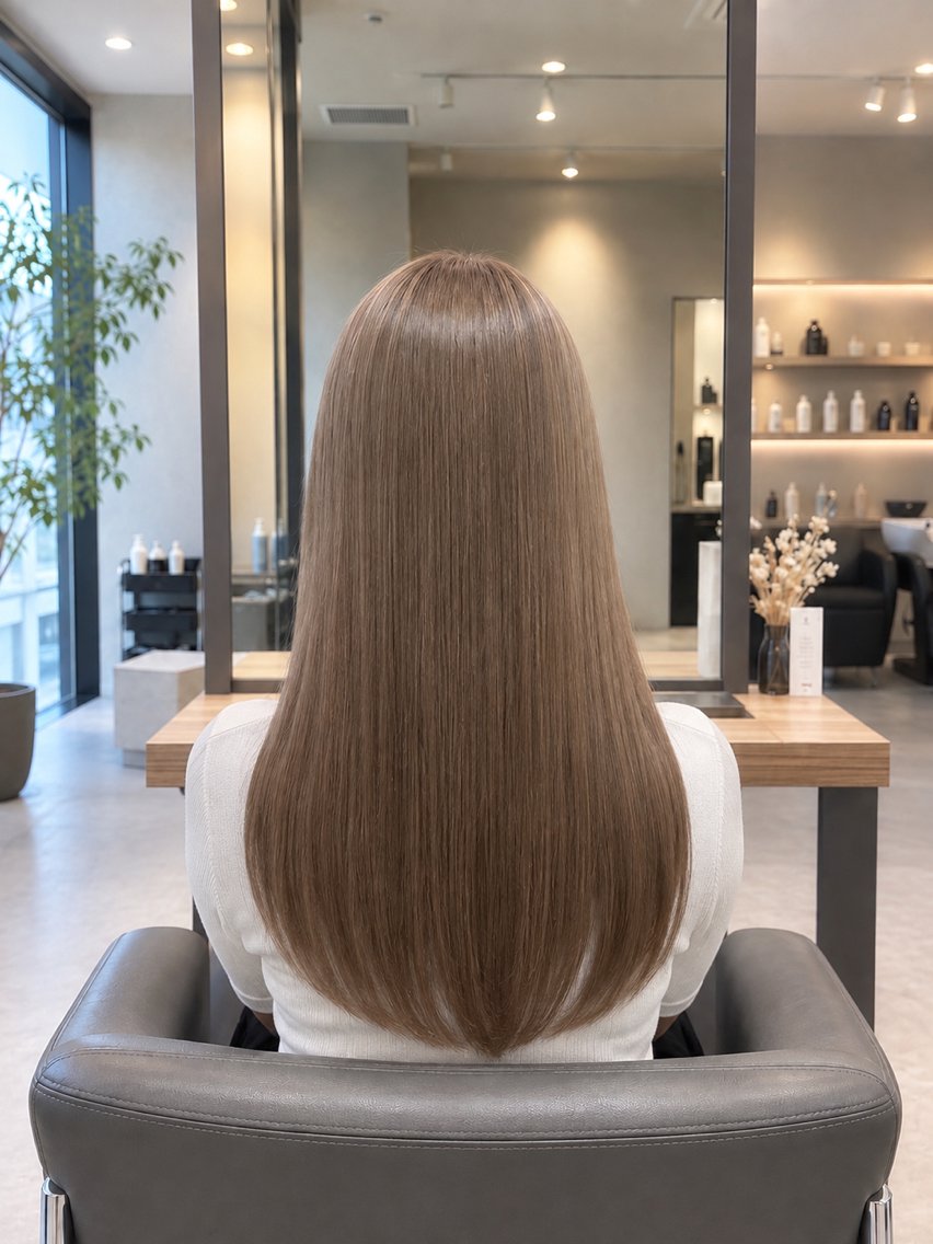 ロング ヘアカラー トリートメント 山本 茉琳のヘアスタイル