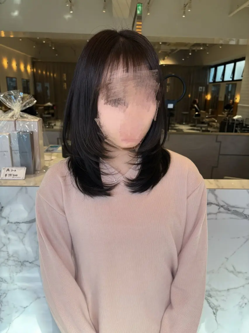 ミディアム レイヤーカット rurina ꪔ̤̮のヘアスタイル