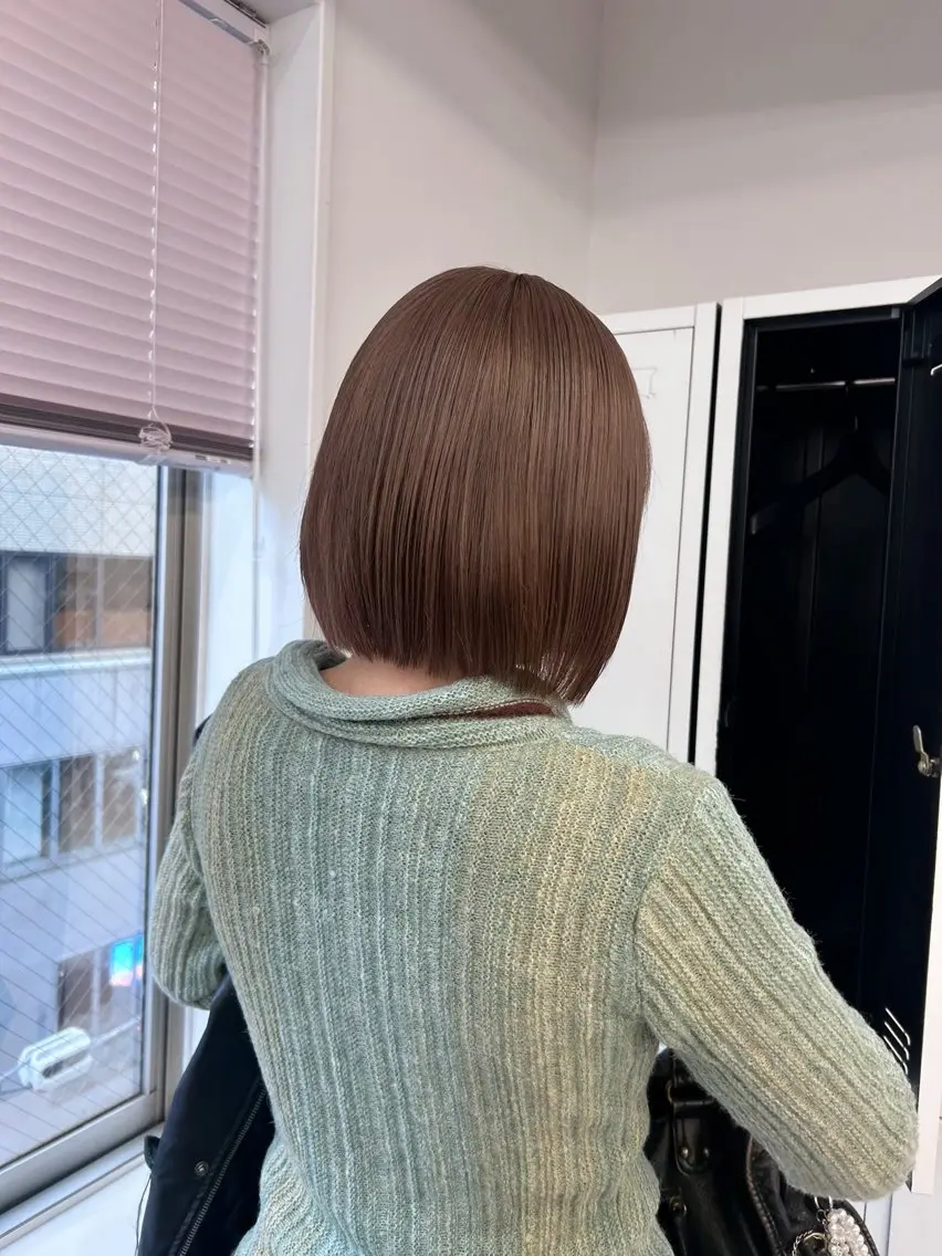 ミディアム カラー ベージュカラー ブリーチ ブラウンカラー 透明感カラー ダブルカラー カット ヘアカラー トリートメント 💍モテる艶髪 透明感カラー💖のヘアスタイル