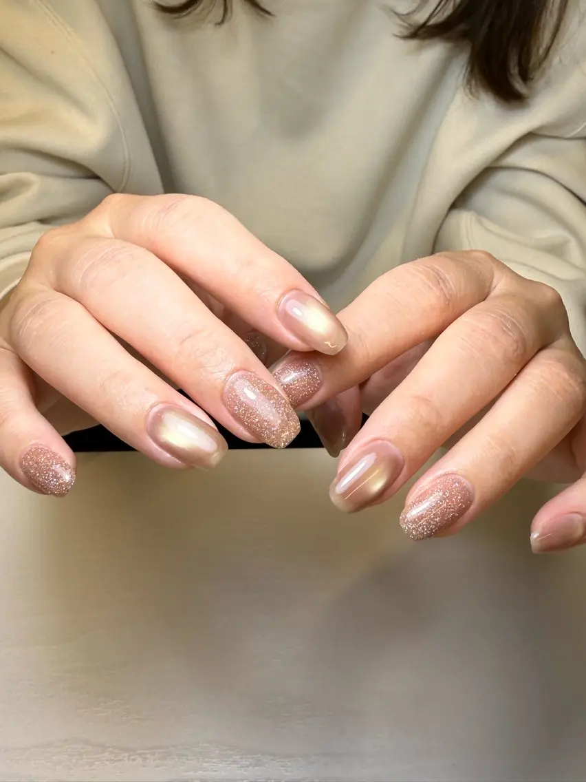 ネイル ジェルネイル マグネットネイル ニュアンスネイル パラジェル ネイルサロン hotoriのネイルデザイン
