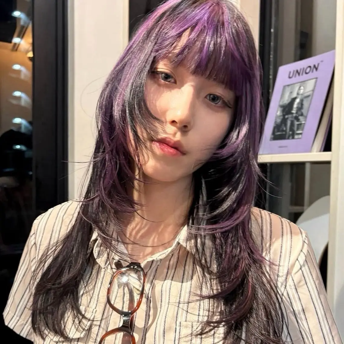 ロング カラー りゅうせい ハイトーンのヘアスタイル