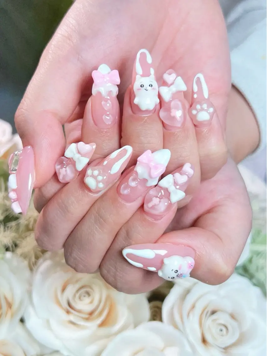 ネイル ロングネイル 持ち込み スカルプネイル 冬ネイル クリスマス ハンドネイル Painty nailのネイルデザイン