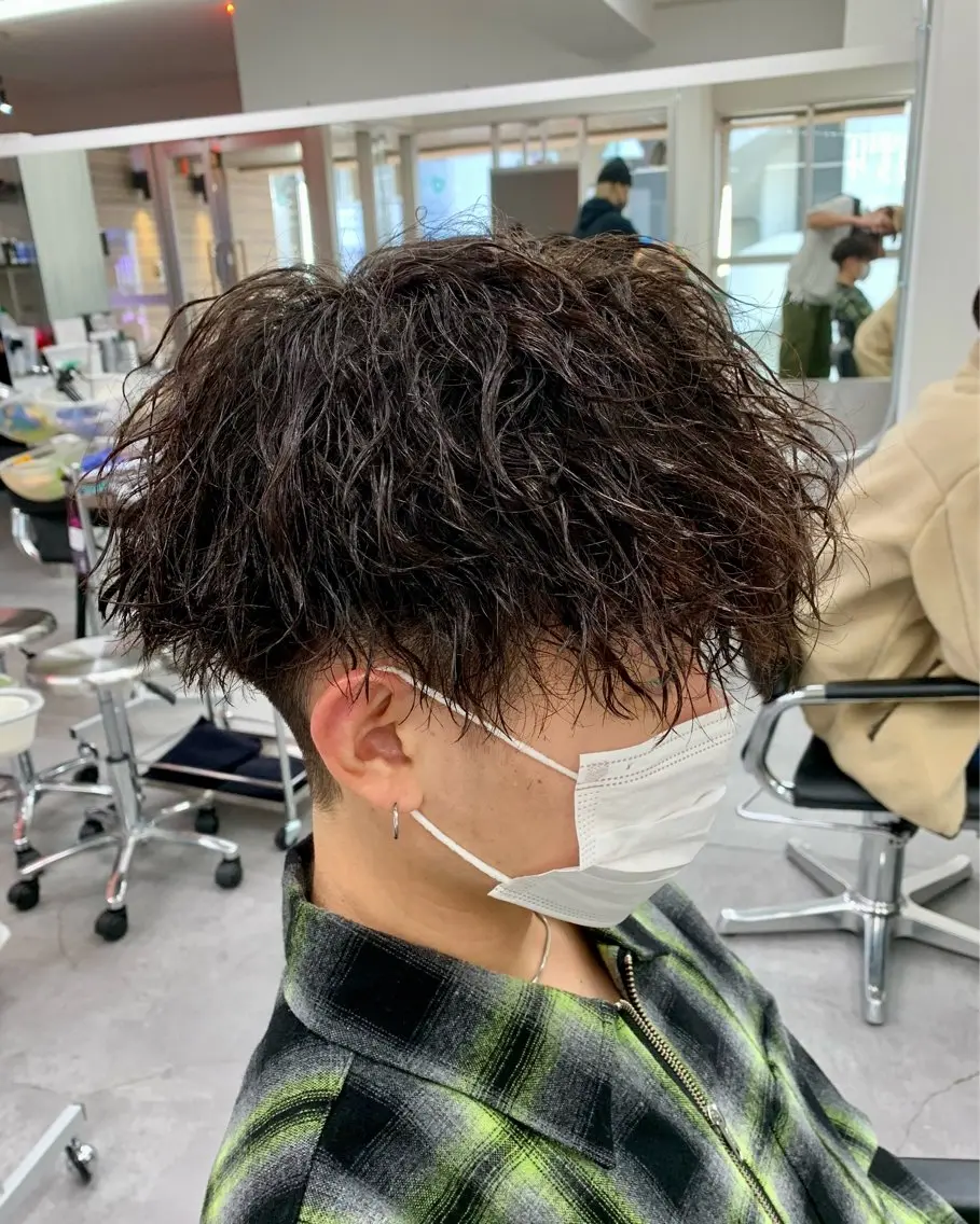 ショート パーマ メンズ カット パーマ トリートメント 🏁メンズパーマ/ RYOYAのヘアスタイル