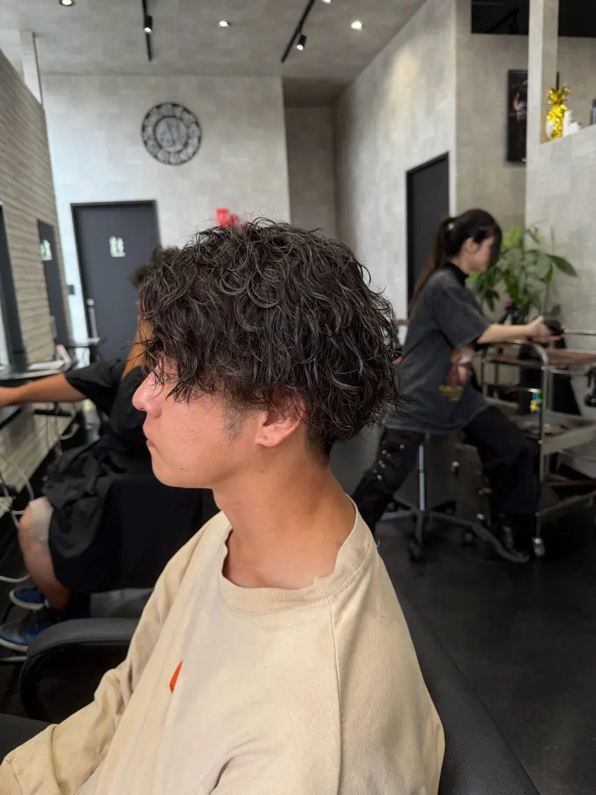 ショート パーマ メンズ momo 🌺のヘアスタイル