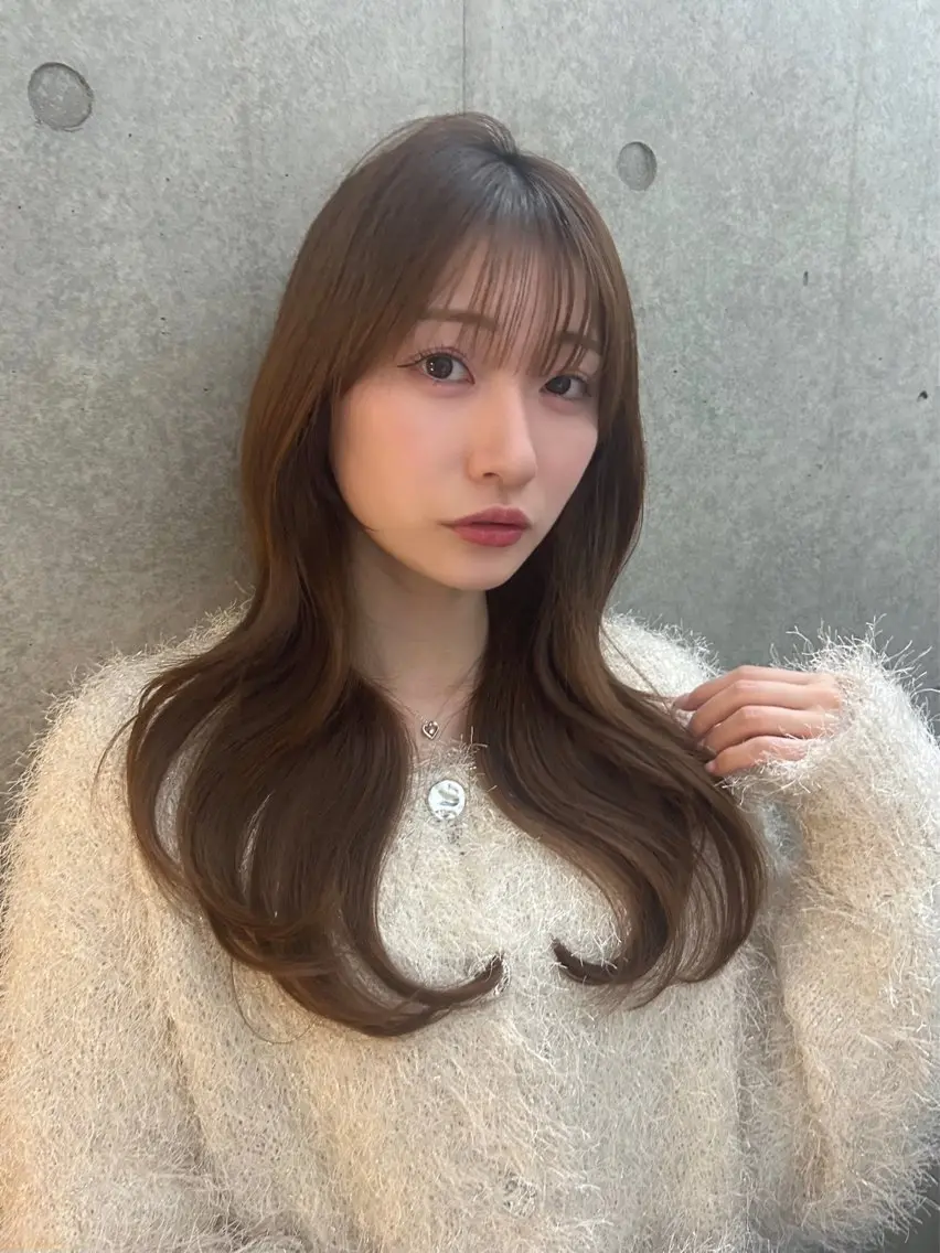 ロング カラー カット ヘアカラー トリートメント Rina🎀愛され| 多幸感艶髪ベージュのヘアスタイル