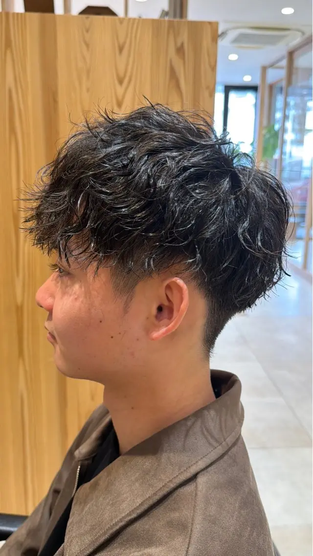 メンズ カット パーマ 馬場 寛之のヘアスタイル
