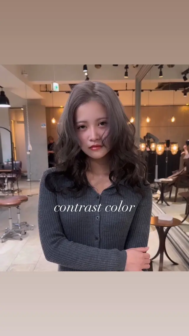 セミロング カラー カット ヘアカラー トリートメント ヘアセット 💜ハイトーン💛 マジカルかいちゃんのヘアスタイル