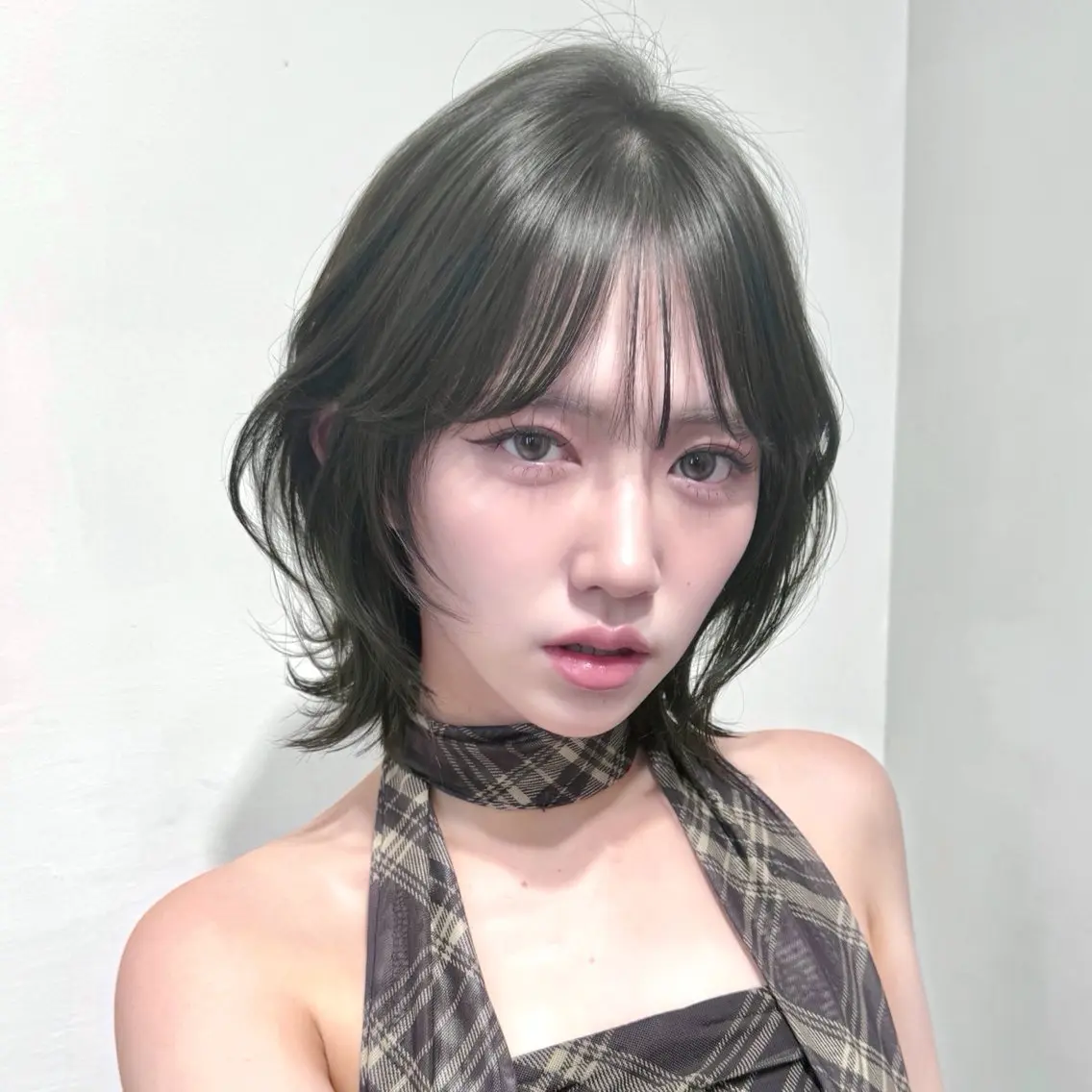 ショート カット ヘアカラー トリートメント 韓国/くびれミディ/ ボブレイヤー/千純のヘアスタイル