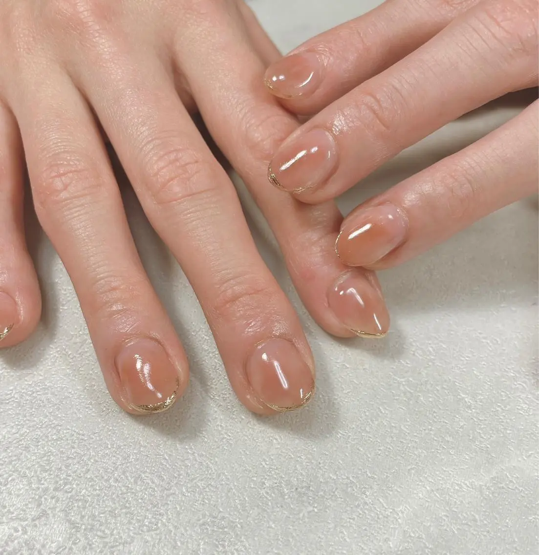 ネイル フレンチネイル ニュアンスネイル ハンドネイル SAKU nail 作島茜のネイルデザイン