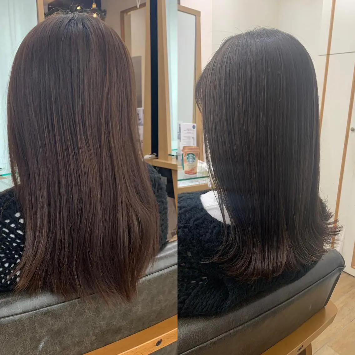 セミロング カラー パーマ ヘアアレンジ メンズ キッズ ネイル マツエク・マツパ アイブロウ レイヤーカット/ 巻ける縮毛矯正のヘアスタイル