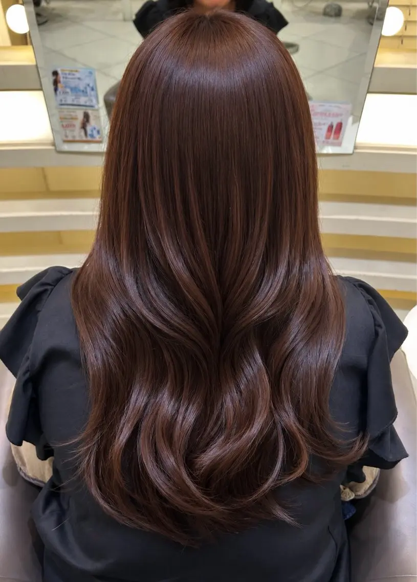 ミディアム カラー ヘアカラー トリートメント ヘッドスパ イエベ似合わせ🌟/ 透明感/縮毛/えるのヘアスタイル