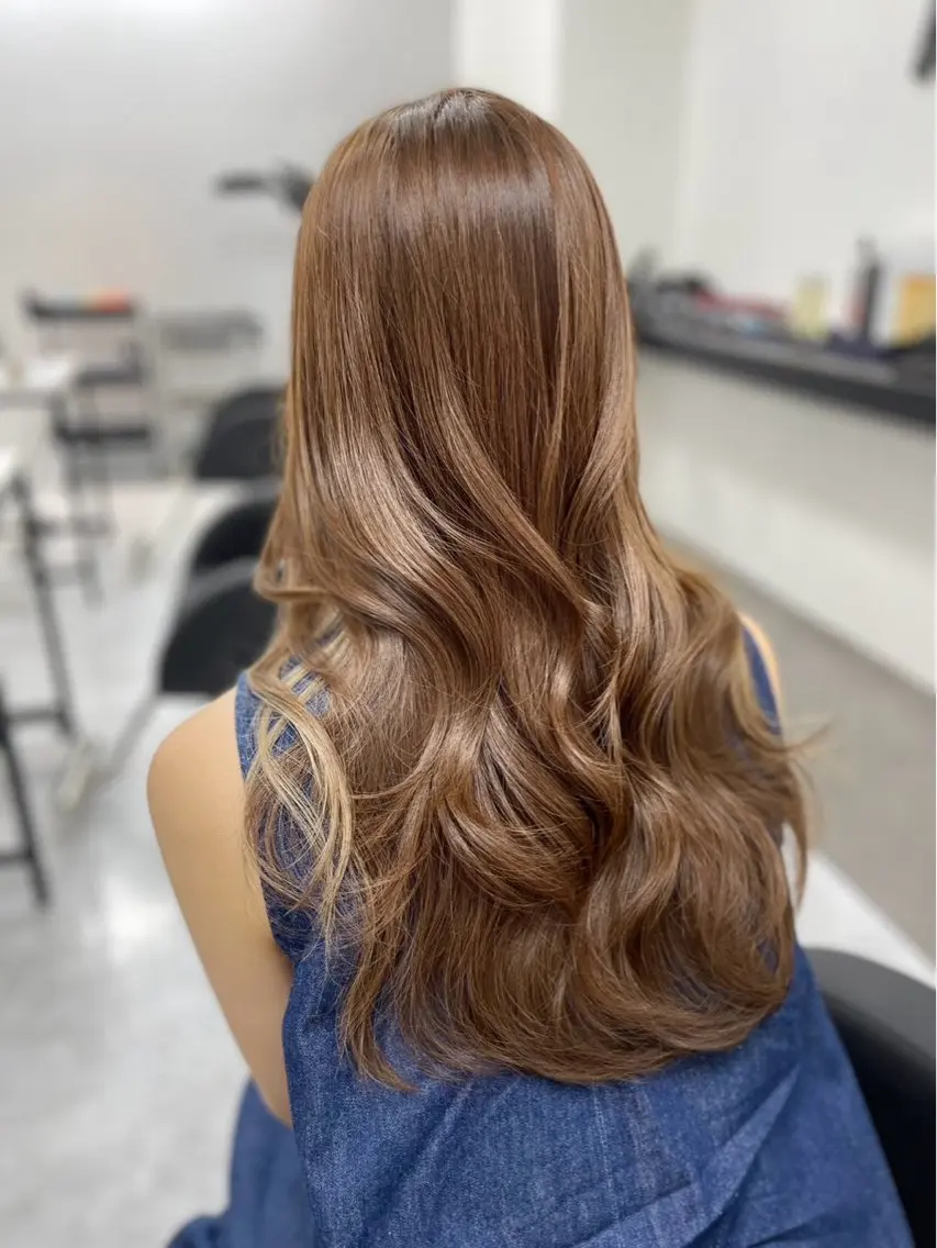 ロング カット ヘアカラー トリートメント ACTION心斎橋店 髪質改善のヘアスタイル