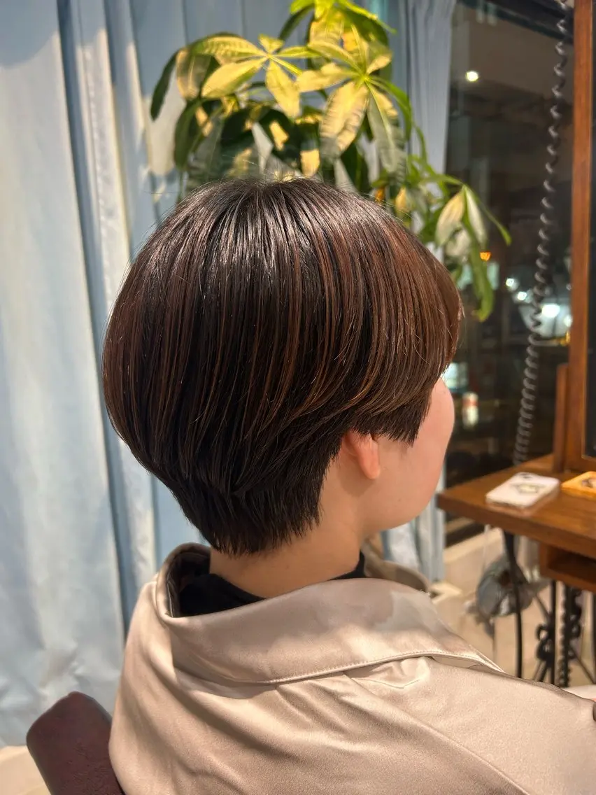 ショート カラー ショートヘア 縮毛矯正/艶カラー/ ikedaのヘアスタイル
