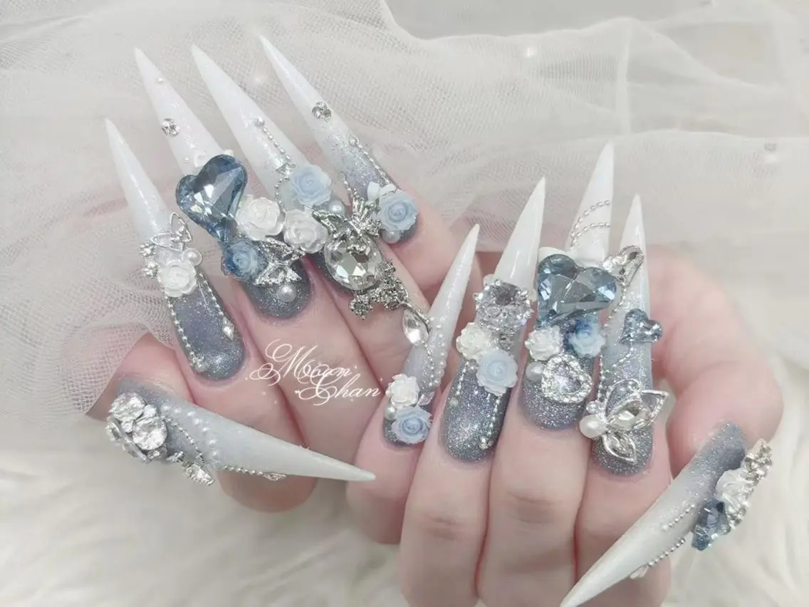 ネイル 成人式 ジェルネイル マグネットネイル 大理石ネイル(マーブル) 持ち込み ハンドネイル K.bi_nail ネイル長さ出し専門店のネイルデザイン