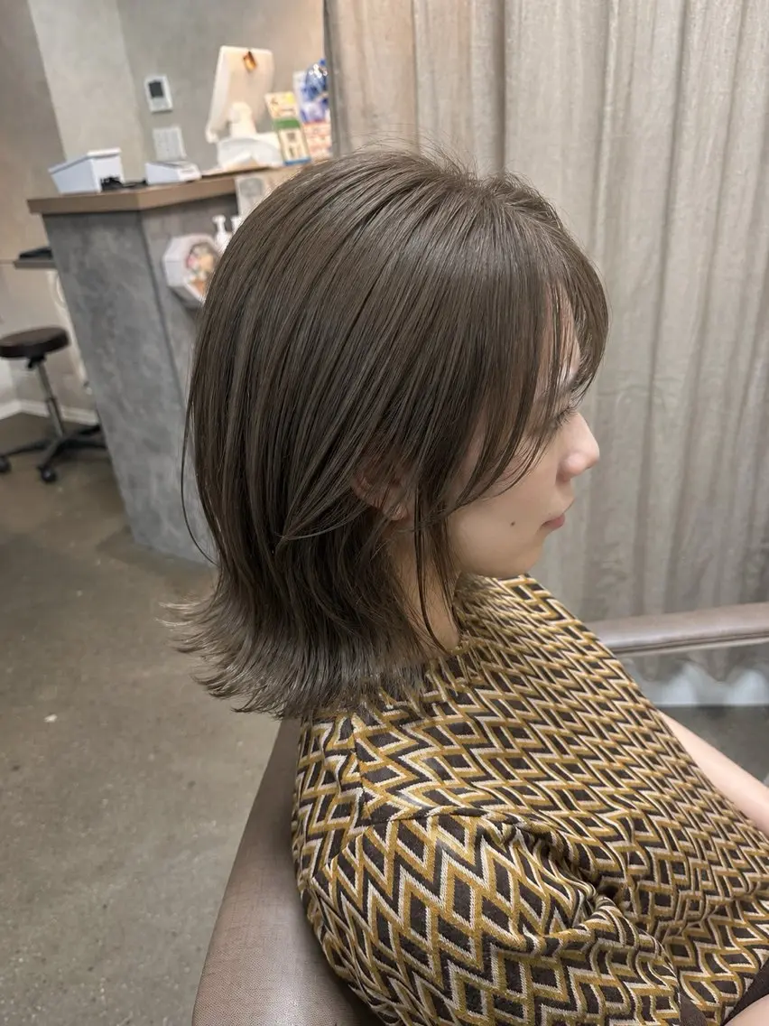 ミディアム ヘアカラー トリートメント ❤️可愛いハイトーン ならMINATOのヘアスタイル