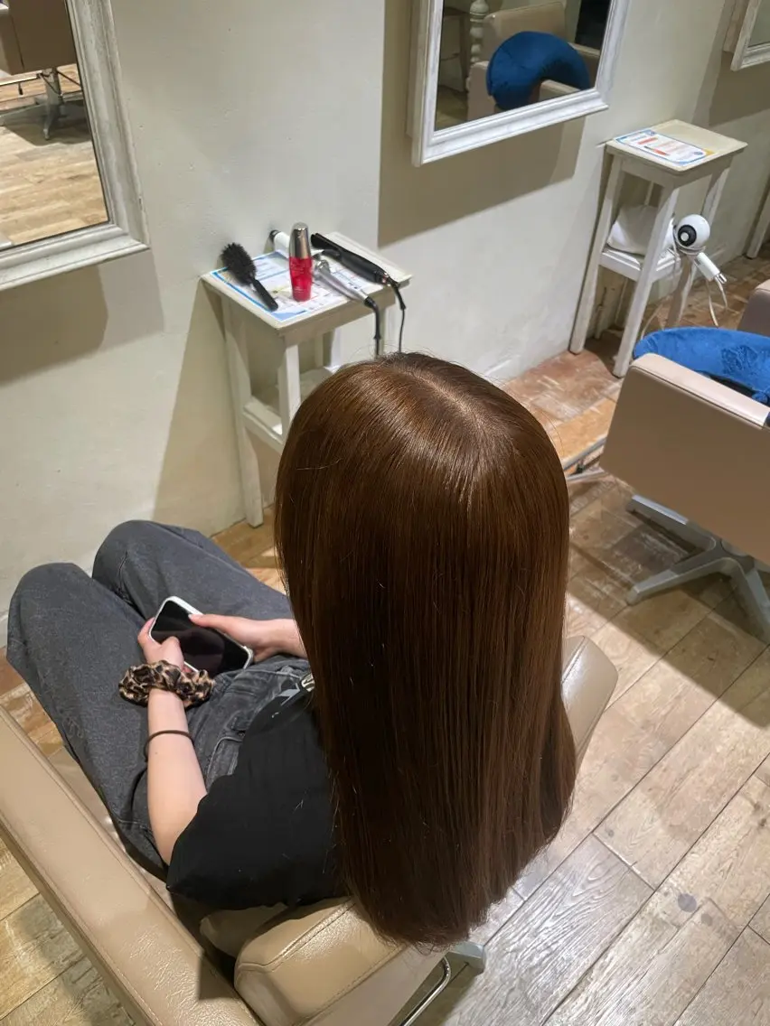 ロング カラー ナック梅田店 毛利 愛リタッチカラー募集のヘアスタイル