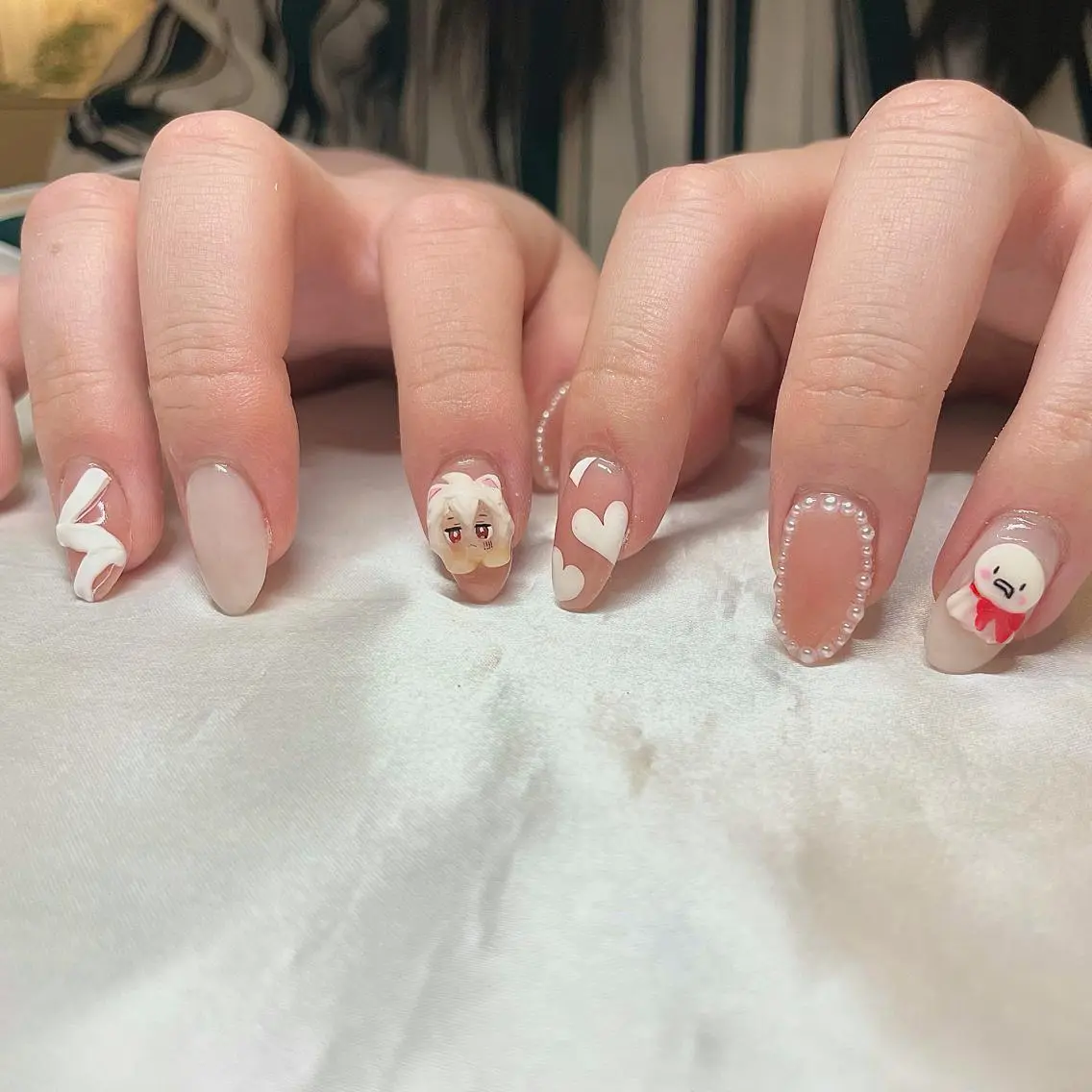 セミロング カラー パーマ ヘアアレンジ メンズ キッズ ネイル マツエク・マツパ アートネイル el. by Aoのネイルデザイン