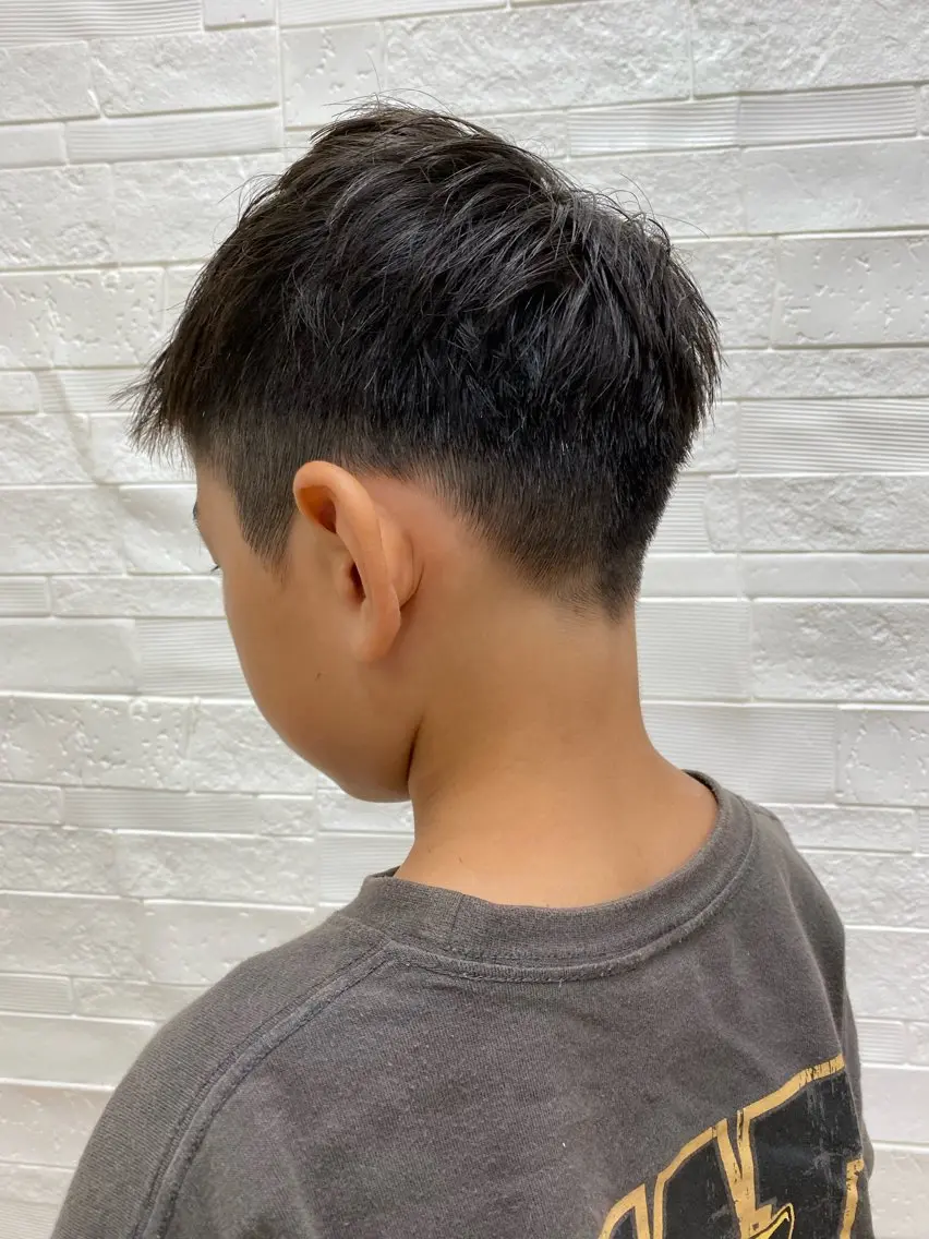 ショート メンズ キッズ 学生（メンズ向け） ツーブロック 学生 ショートヘア 🌙𝑳𝑼𝑵𝑨 工藤/メンズカット✂のヘアスタイル
