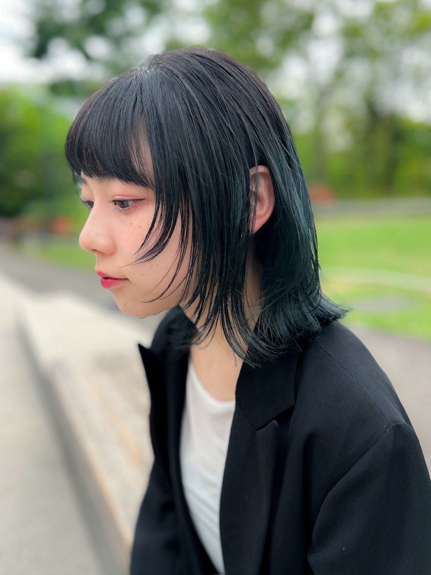 ミディアム カラー カット ヘアカラー トリートメント ヘッドスパ 顔周りレイヤー/ボブ 銀座✨中野まさひろのヘアスタイル