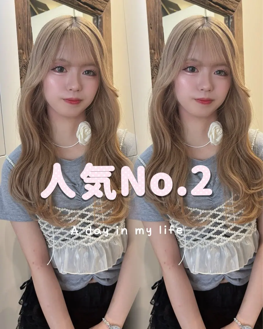 【人気No.2🥂💫】カット+ケアカラー+超音波3stepトリートメント💎🧜🏻‍♀️ 艶髪/レイヤー/韓国の写真