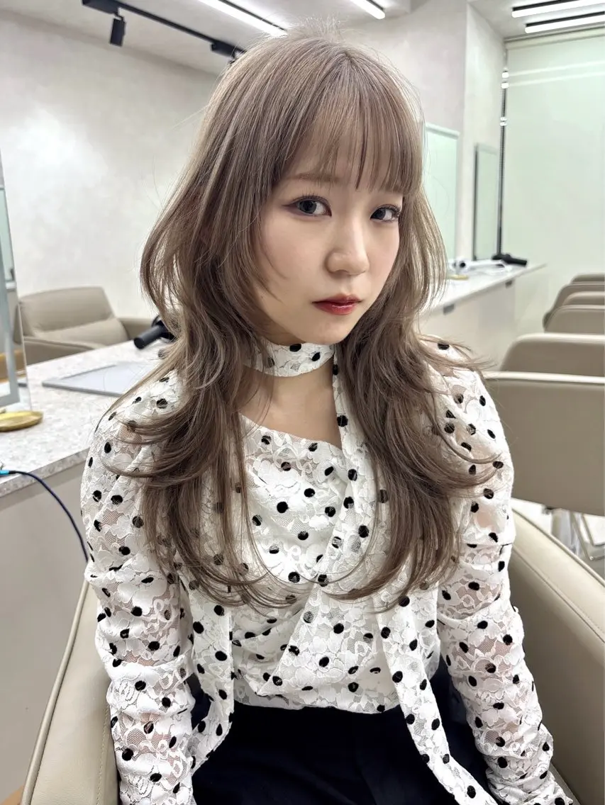 ロング カラー ヘアカラー トリートメント モテレイヤー💖 ブリーチ/akariのヘアスタイル