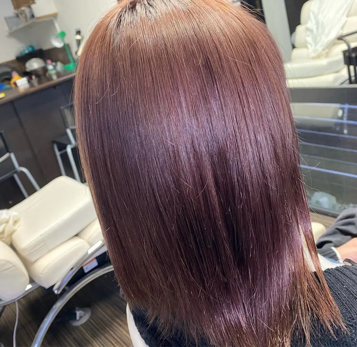 ミディアム カラー カット ヘアカラー 美容室 enのヘアスタイル