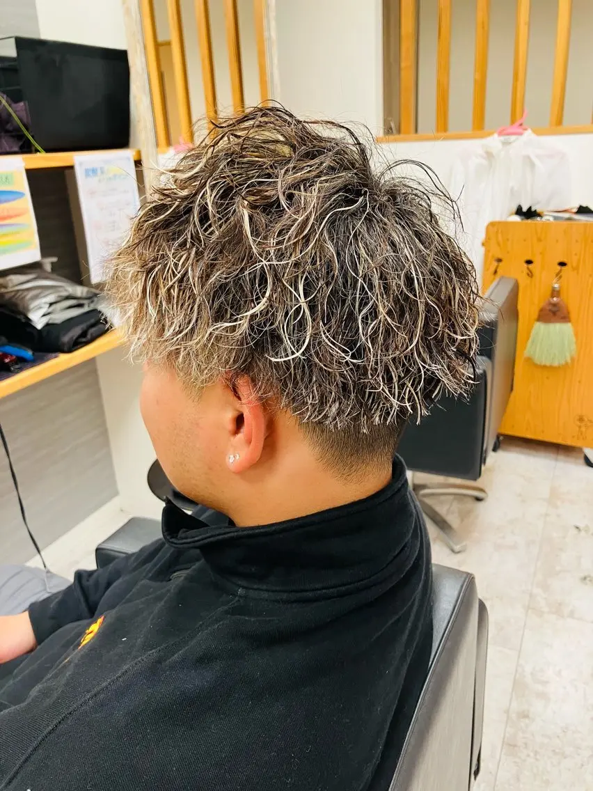 パーマ メンズ カット ヘアカラー パーマ メンズ特化/パーマ/ フェードWATARUのヘアスタイル