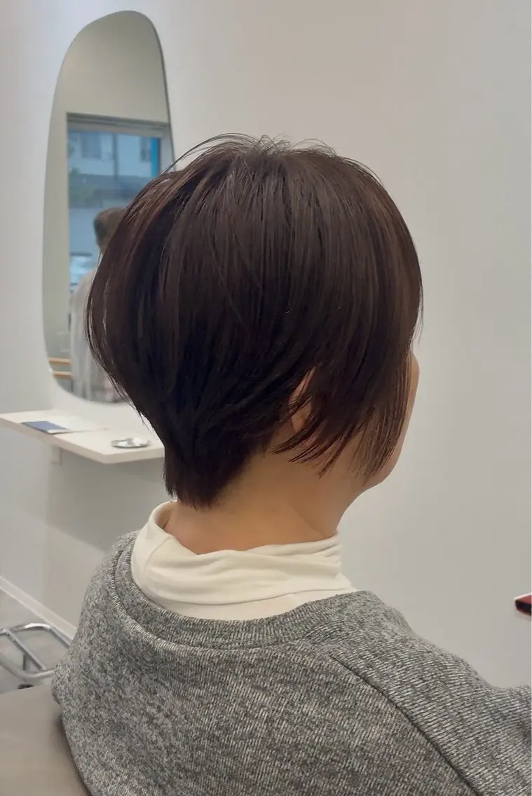 ショート 顔周りカット 髪質改善 ショートヘア カット ヘアカラー 白崎 龍神のヘアスタイル