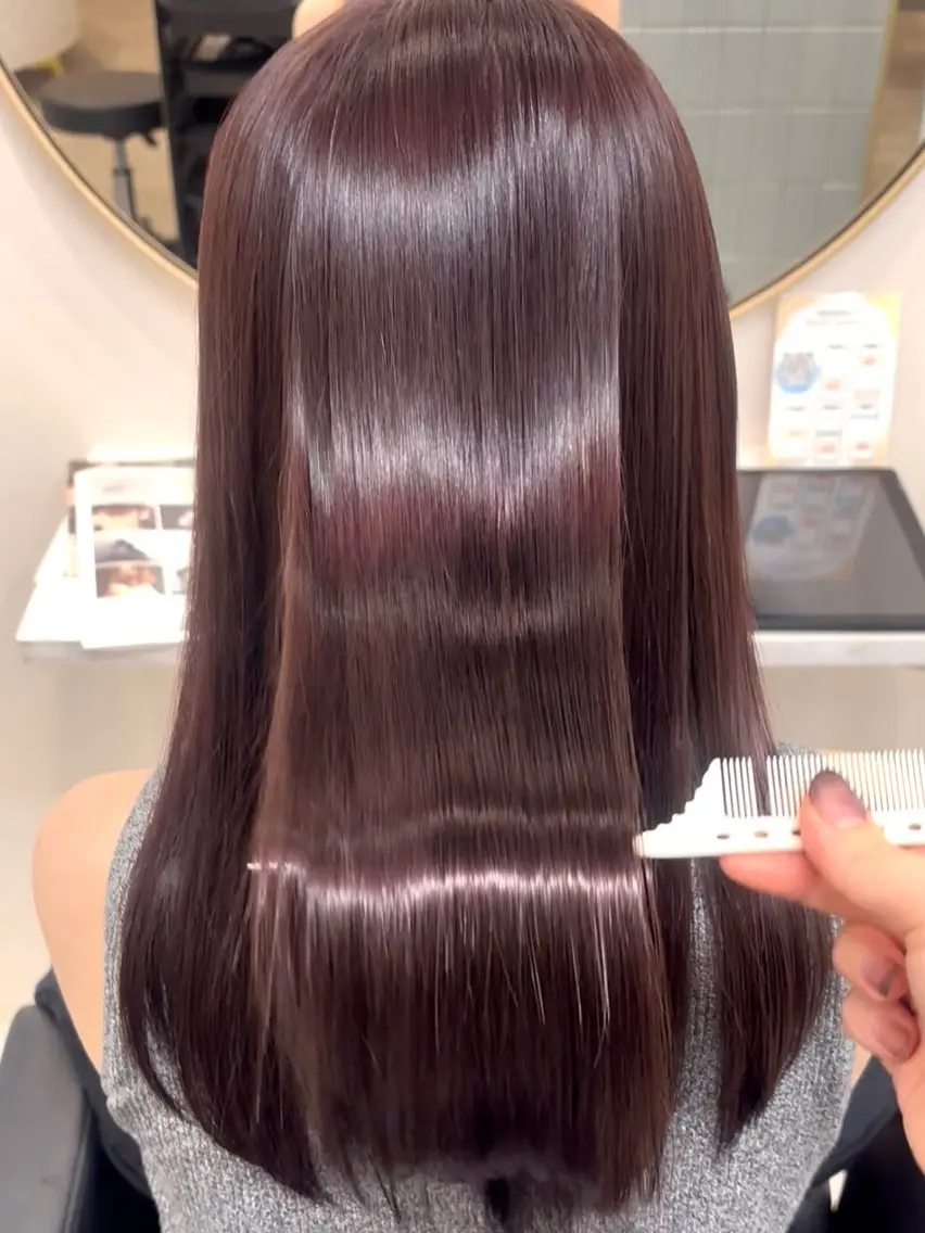 ✨髪質改善ケラリファイン縮毛矯正+カット🌻✨の写真