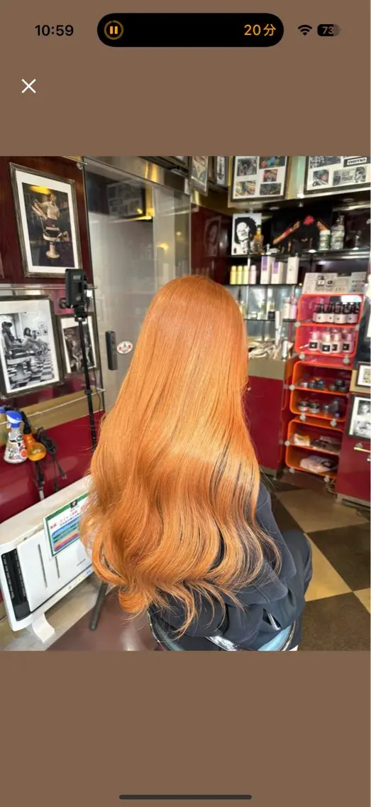ロング ヘアカラー ハイライトエクステ 横浜CHIRIのヘアスタイル