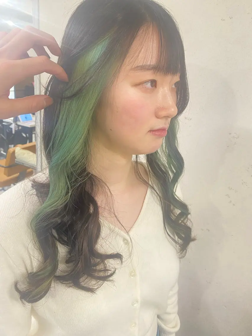 ロング カラー 中目黒ブリーチカラー ボブ橋本青輝のヘアスタイル
