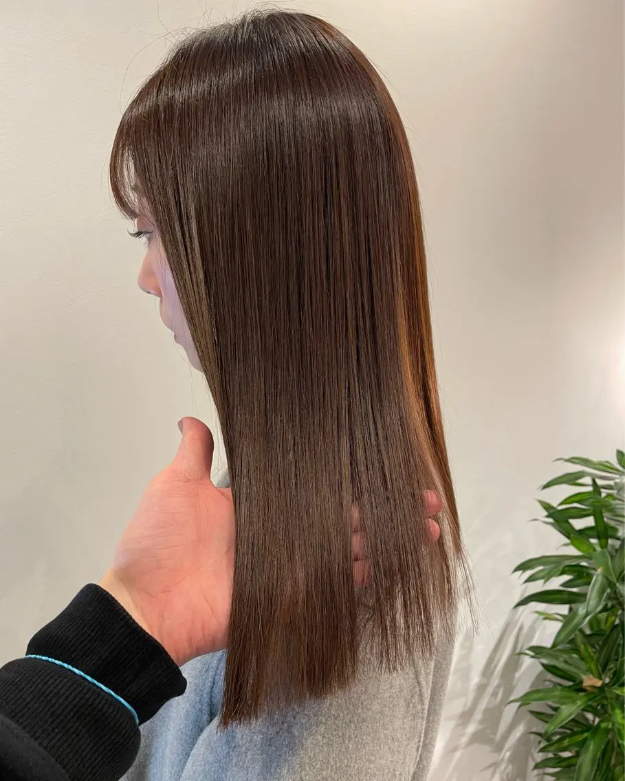 ミディアム カラー ヘアカラー トリートメント 悦喜 雅史のヘアスタイル