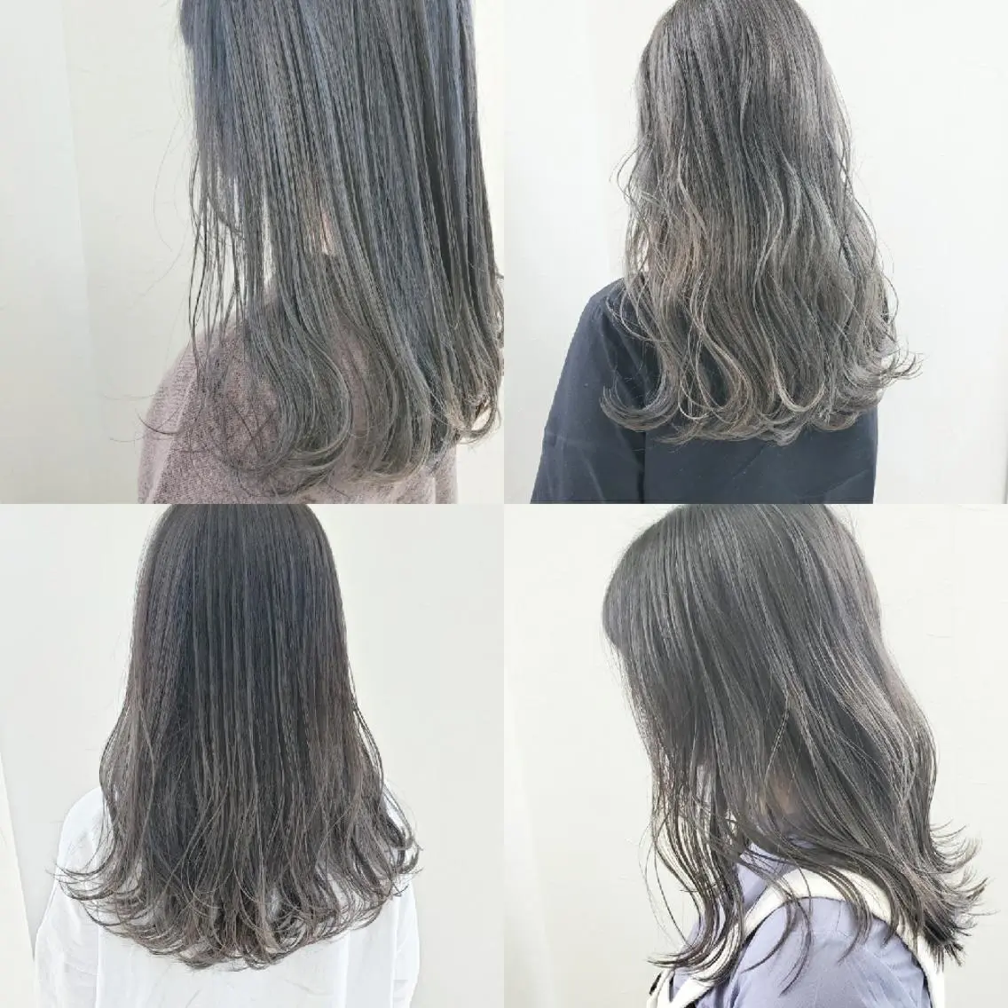 セミロング カラー ブリーチ 透明感カラー ダブルカラー グレージュ ブリーチなしカラー レイヤーカット/ ウルフカット/大橋 のヘアスタイル