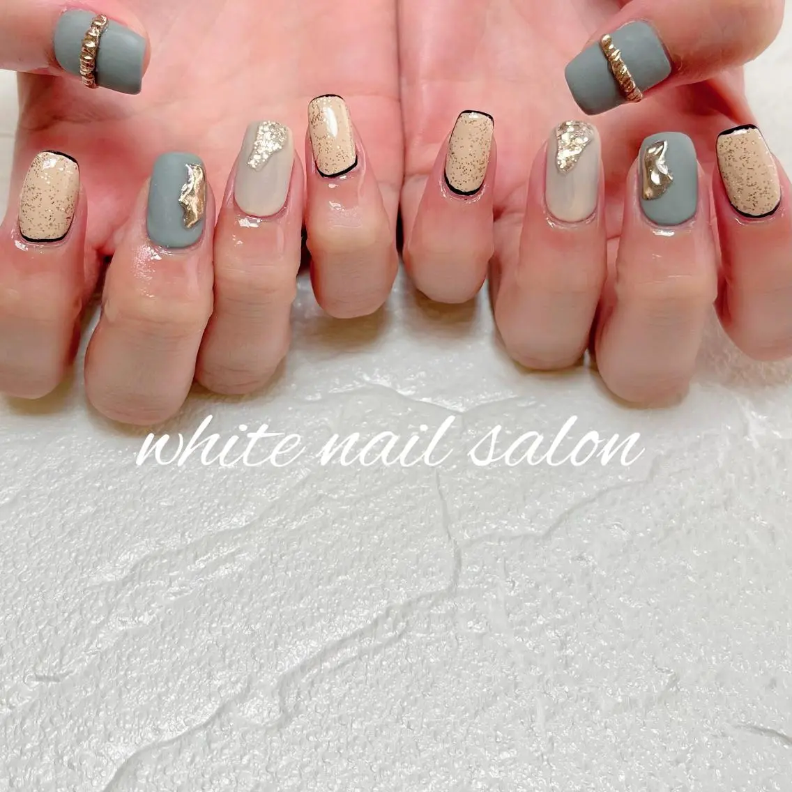 ネイル フットネイル ジェルネイル ハードジェル ラメ(グリッター) 持ち込み ハンドネイル white nail salonのネイルデザイン