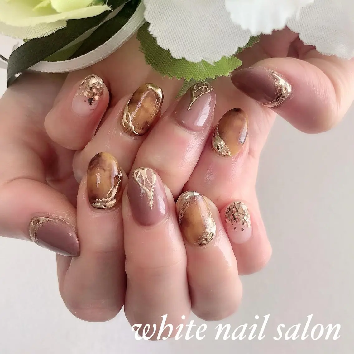 ネイル ジェルネイル ハードジェル 持ち込み ソフトジェル ハンドネイル white nail salonのネイルデザイン