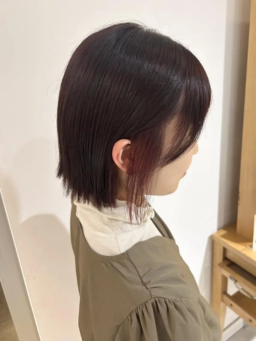 ショート カラー カット ヘアカラー トリートメント 鈴木弥月/大人ボブ× 透明感カラーのヘアスタイル