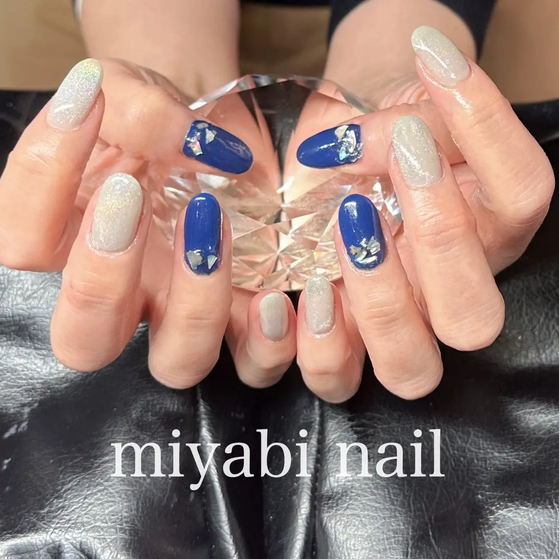 ネイル アートネイル クリアネイル ジェルネイル マグネットネイル 持ち込み ハンドネイル miyabi nail 桂川駅近くのネイルデザイン