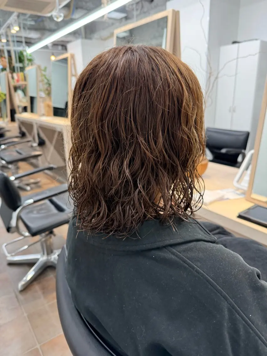 ミディアム パーマ カット パーマ トリートメント miwa/ボブパーマ /モードボブのヘアスタイル
