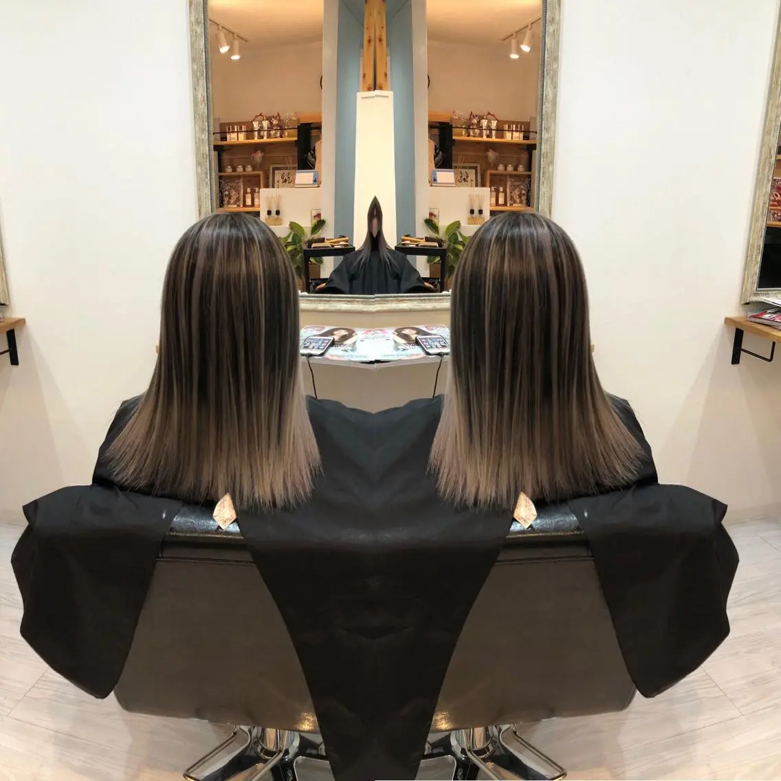 セミロング メンズ メンズバレイヤージュ メンズハイライト ハイライト レイヤーカット ashida yuukiのヘアスタイル