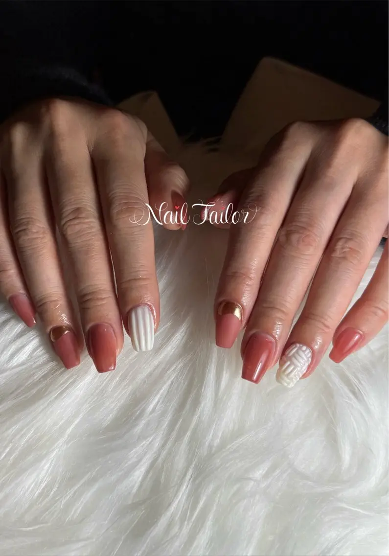 ネイル ミラーネイル 持ち込み ワンカラーネイル ぷっくりネイル ハンドネイル NailTailor ネイルテイラーのネイルデザイン