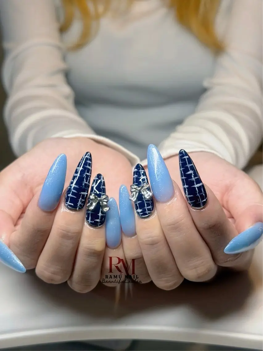 ネイル キラキラネイル マグネットネイル ミラーネイル ピンク ワンホンネイル ハンドネイル RAMU Nail 恵比寿店のネイルデザイン