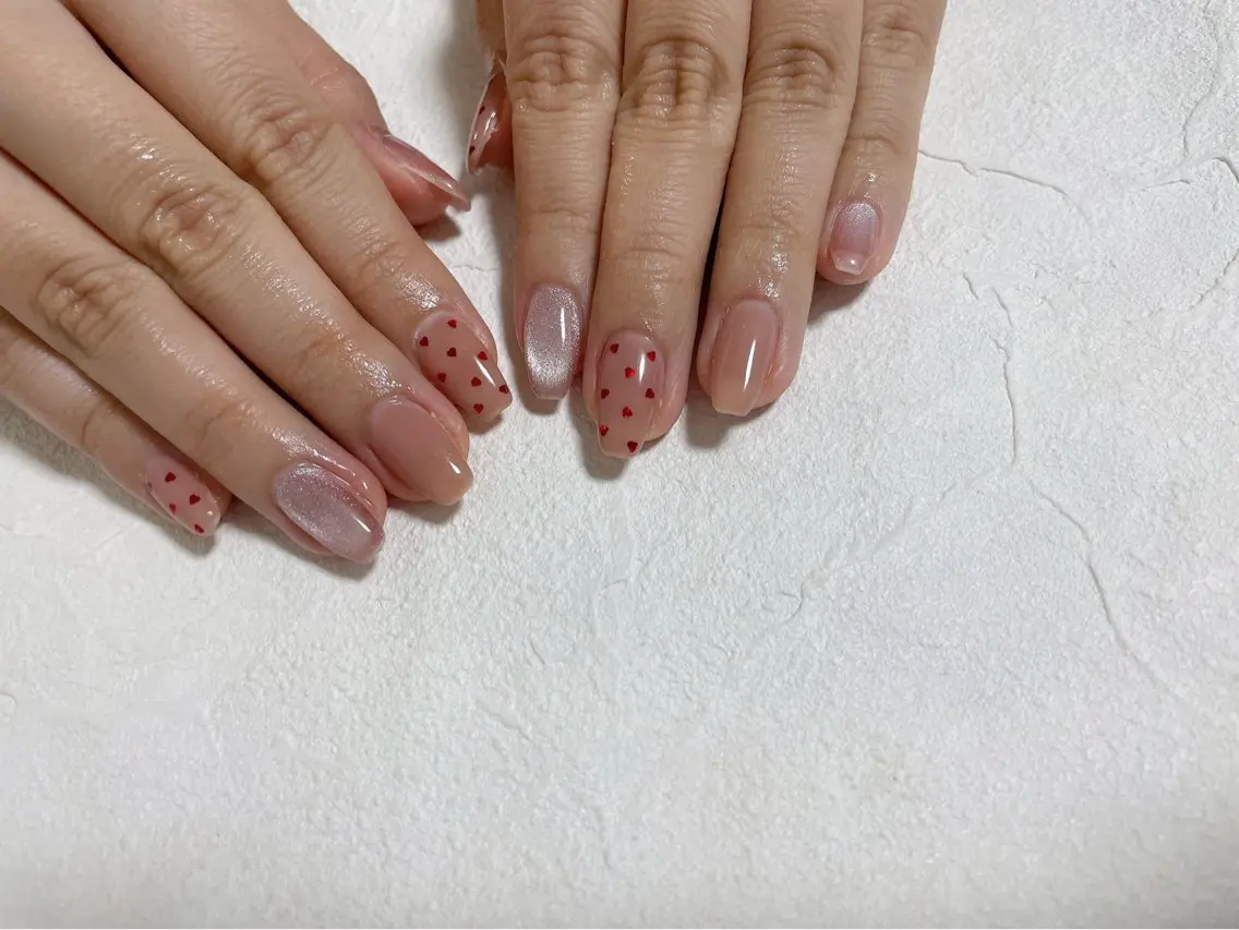 ネイル オーロラネイル フットネイル フレンチネイル ジェルネイル 韓国ネイル kiki nail たまプラーザのネイルデザイン